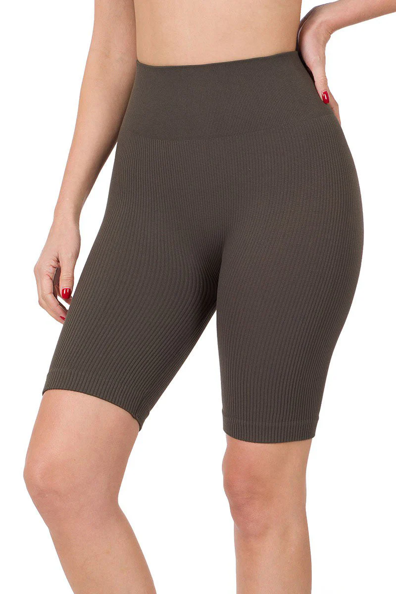 6-PIECE BUNDLE PACK High Waist Ribbed Biker Shorts - Image 6